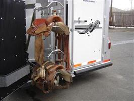 Your horse trailer will be more organized with an electric saddle rack.
